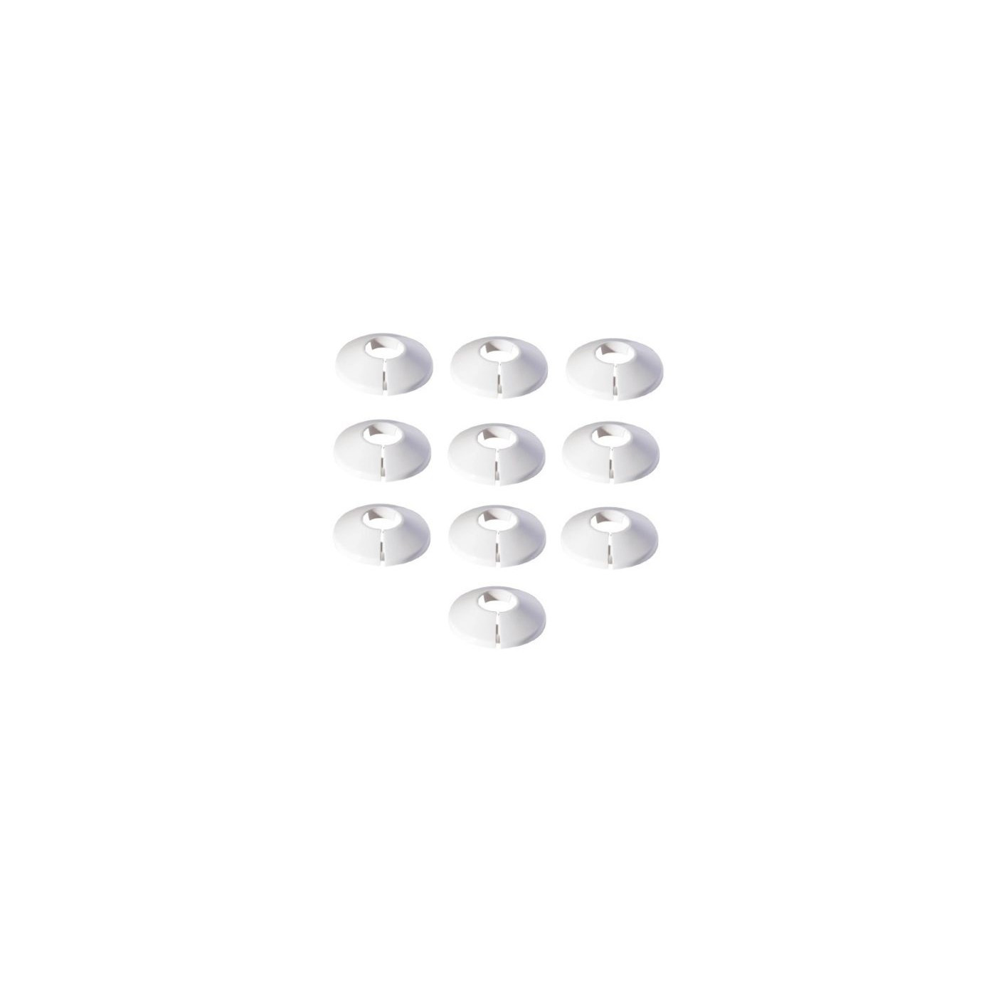 10 Abdeck Rosetten für Heizungsrohr Kupferrohr Heizkörper 15-28 weiß 