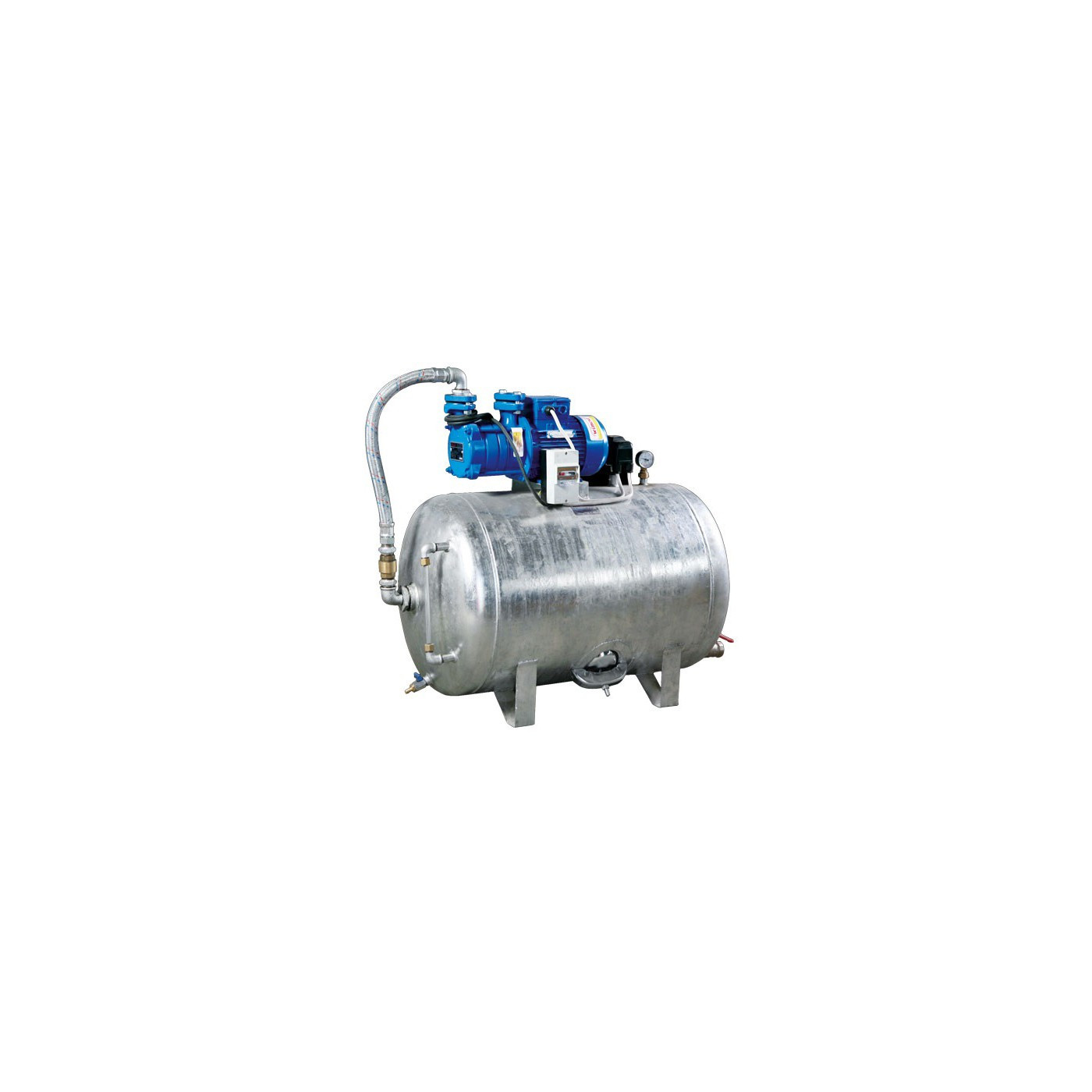 Hauswasserwerk 1,1 kW 230-400V 100-200L Druckbehälter verzinkt Druckkessel  Set - Probaumarkt