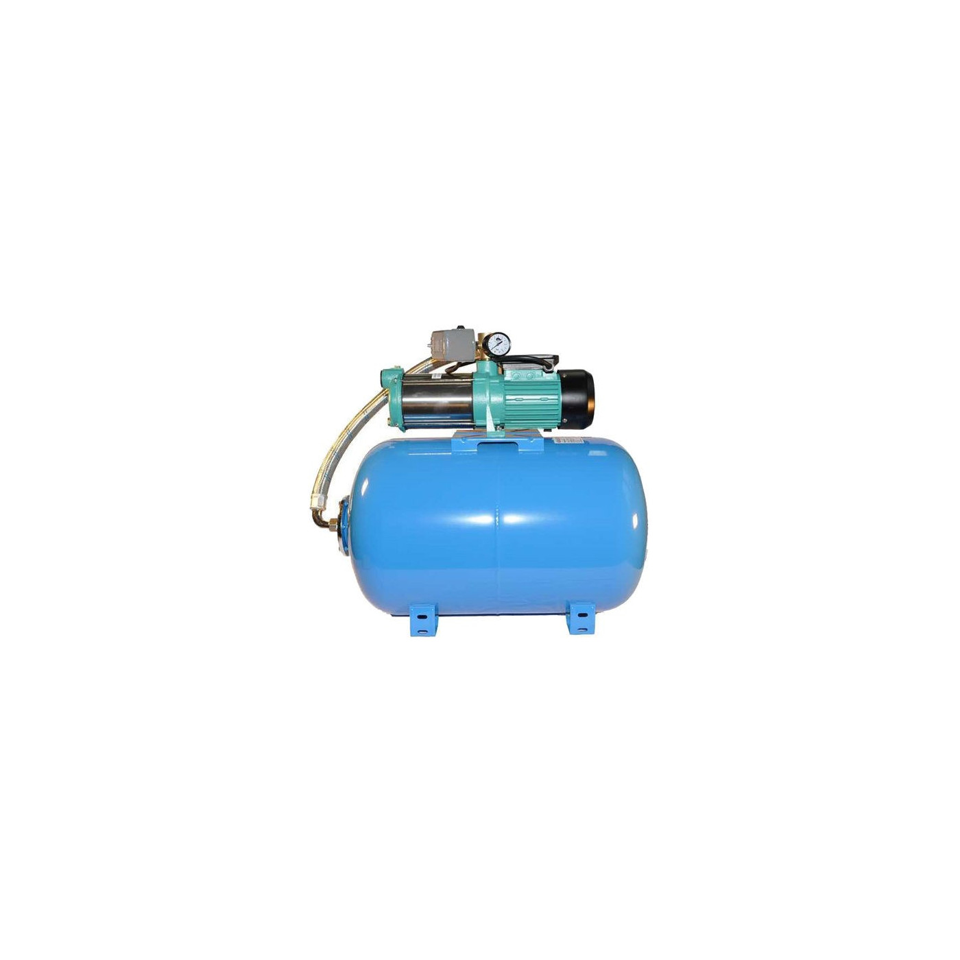 Wasserpumpe 150 l/min 2 kW 230V inkl. 50 bis 100 L Druckkessel Jetpumpe  Gartenpumpe Hauswasserwerk Kreiselpumpe - Probaumarkt