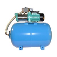 Wasserpumpe 130 l/min 1,3 kW 230V mit 50 bis100L Druckkessel Jetpumpe Gartenpumpe Hauswasserwerk Kreiselpumpe