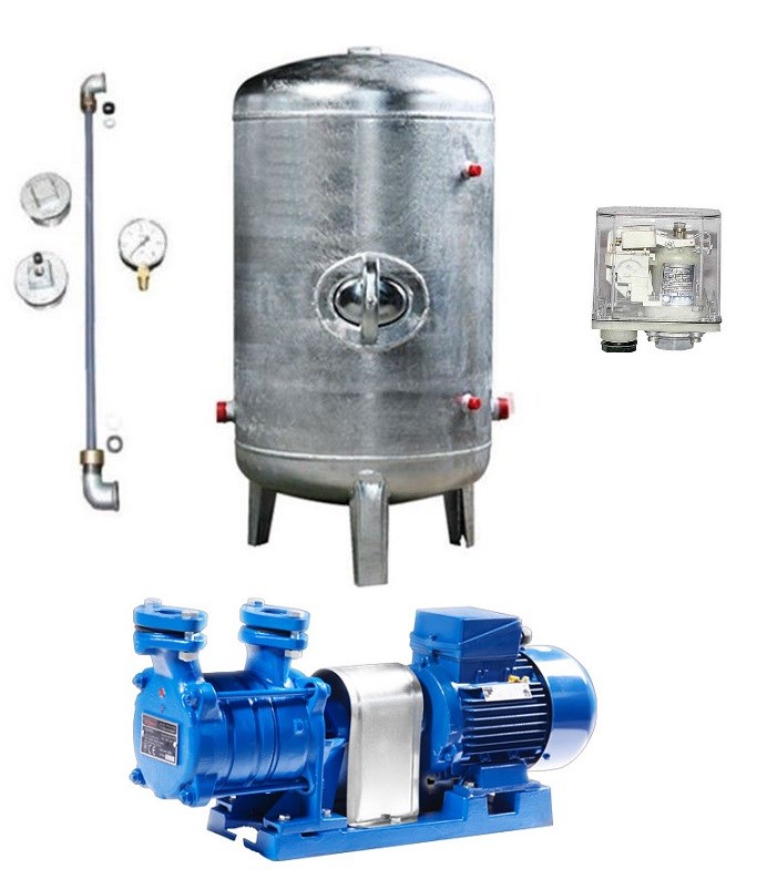 Wasserpumpe 60 l/min 1,1 kW 230V 50 l Druckbehälter, Druckschalter
